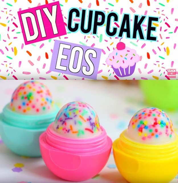 Best DIY EOS Projects - DIY Cupcake EOS Lip Balm! - Turn Old EOS Containers Into...