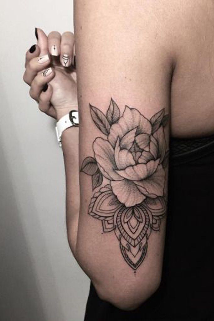 Black Roses Back of Arm Women's Tattoo - MyBodiArt.com