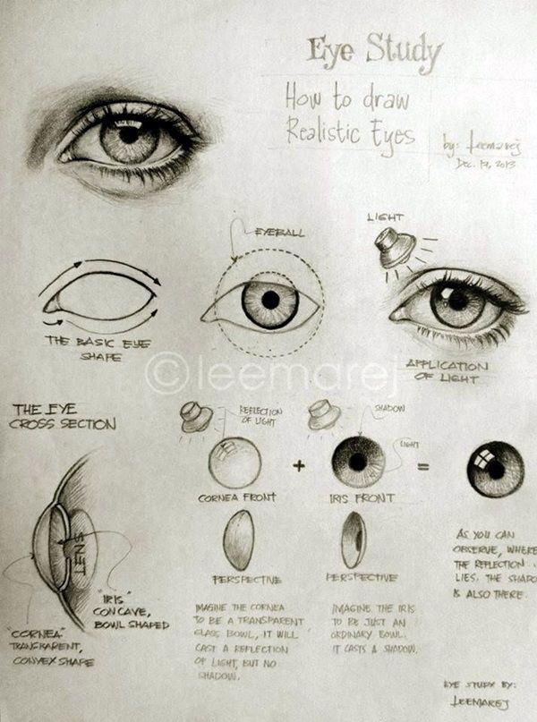 How To Draw An EYE - 40 Amazing Tutorials And Examples - Bored Art