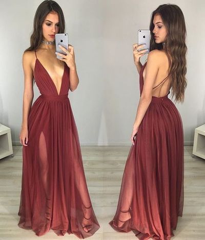 Sexy Prom Dress,Spaghetti Straps Prom Dress,A-Line Prom Dress, Evening Dress