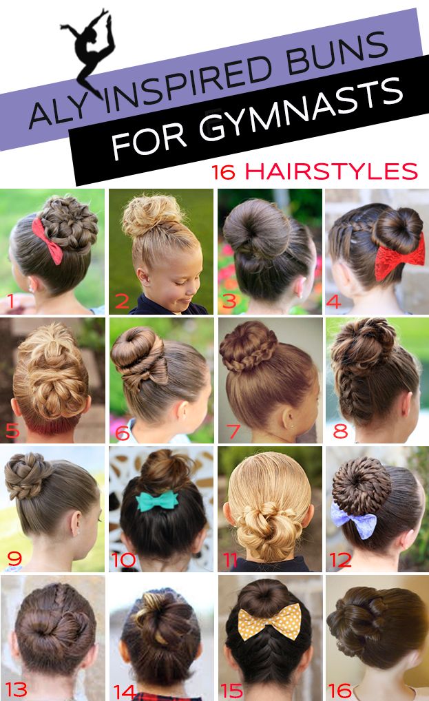 16 Gymnastics Hairstyles for Competition Day: The Bun Edition