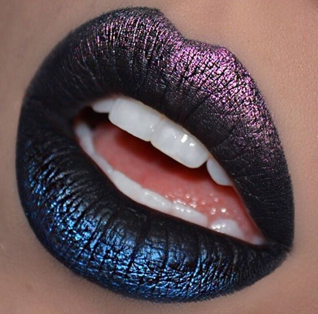 Hypnotized by Alexa Link metallic lips! ❄ She created this look with  BANE lip...