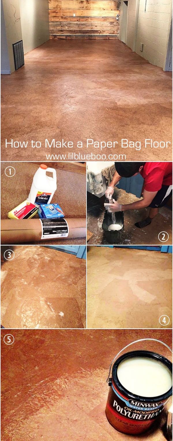Instructions for making a paper bag floor - recycled flooring Sarah (whynoteight...