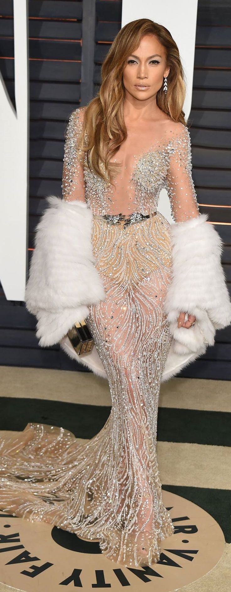 Jennifer Lopez in Zuhair Murad Couture Spring 2015 -  2015 Vanity Fair Oscar Par...