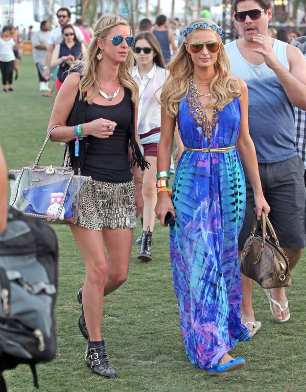 Nicky and Paris Hilton | Celebrities At Coachella, Week One