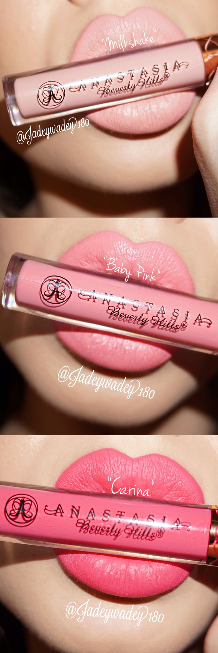 Perfect shades of pink lipstick (Anastasia Beverly Hills Milkshake. Anastasia Be...