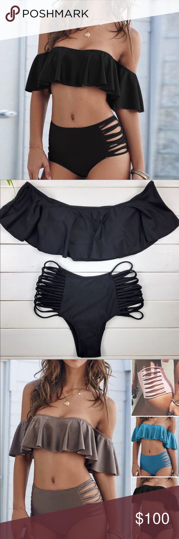Shoulder off Sexy Swimsuit High Waisted Bikini ‼️COMING SOON ‼️Sexy shou...
