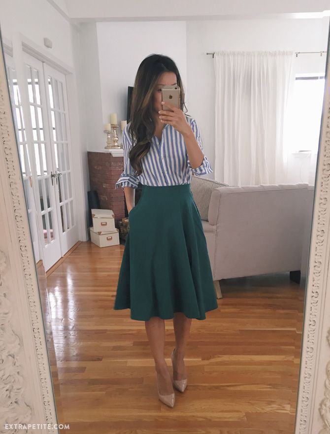 Swingy Skirt Styled 2 Ways + Recent Reviews (Extra Petite)   Modcloth just this ...