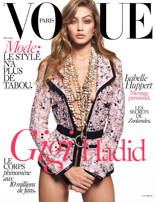 Vogue Paris/March issue - Gigi Hadid by Mert & Marcus, styled by Emmanuelle Alt ...