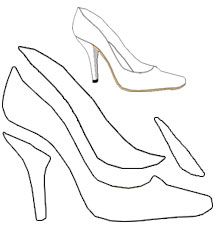 free shoe template for high heel shoe greeting card (i.e., 2-d) from making-gree...