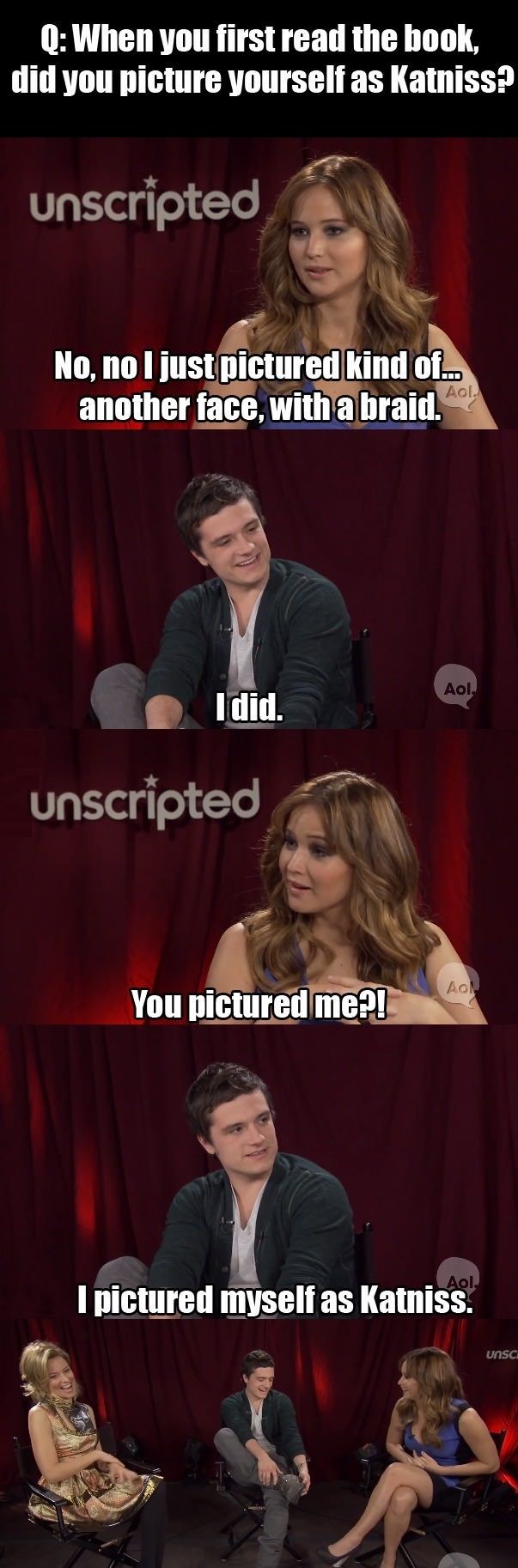 funny Jennifer Lawrence and Josh Hutcherson interview