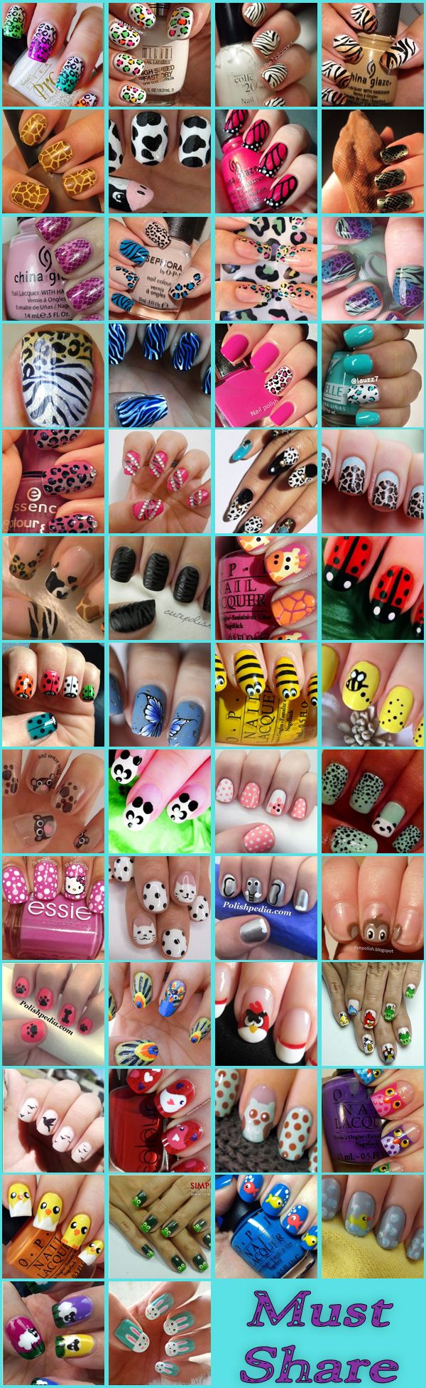www.echopaul.com/ #nail Animal Themed Nail Arts Collection : Here we are sharing...