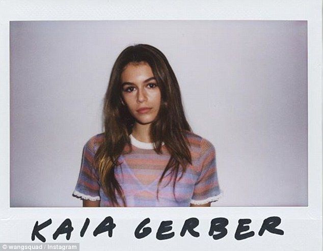 Rising star: Kaia Gerber is set to star as one of the faces of Alexander Wang&#3...
