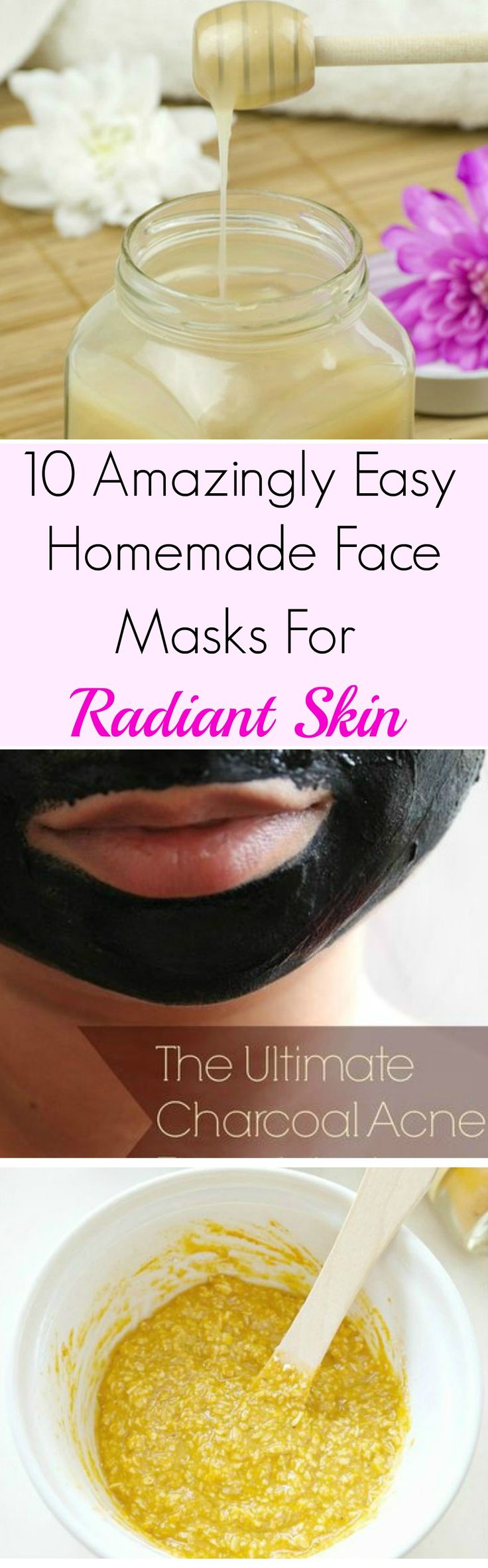 10 Amazingly Easy Homemade Face Masks For Radiant Skin. Wonderful list of DIY fa...