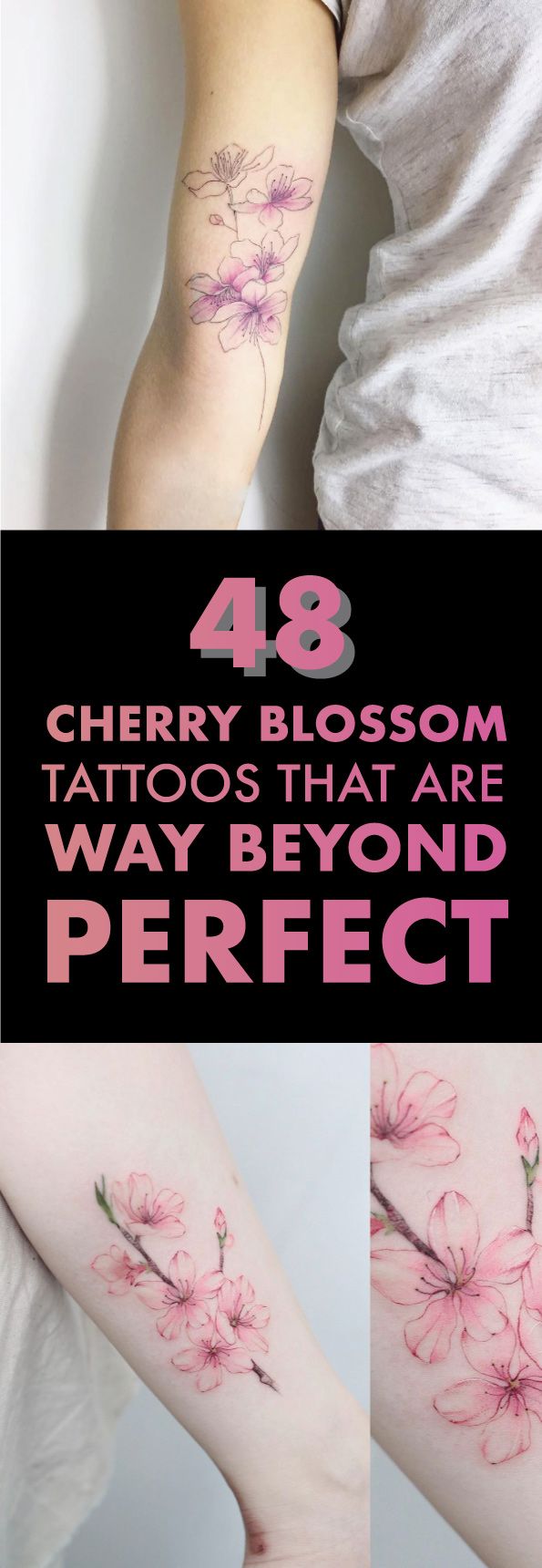 48 Cherry Blossom Tattoos That Are Way Beyond Perfect