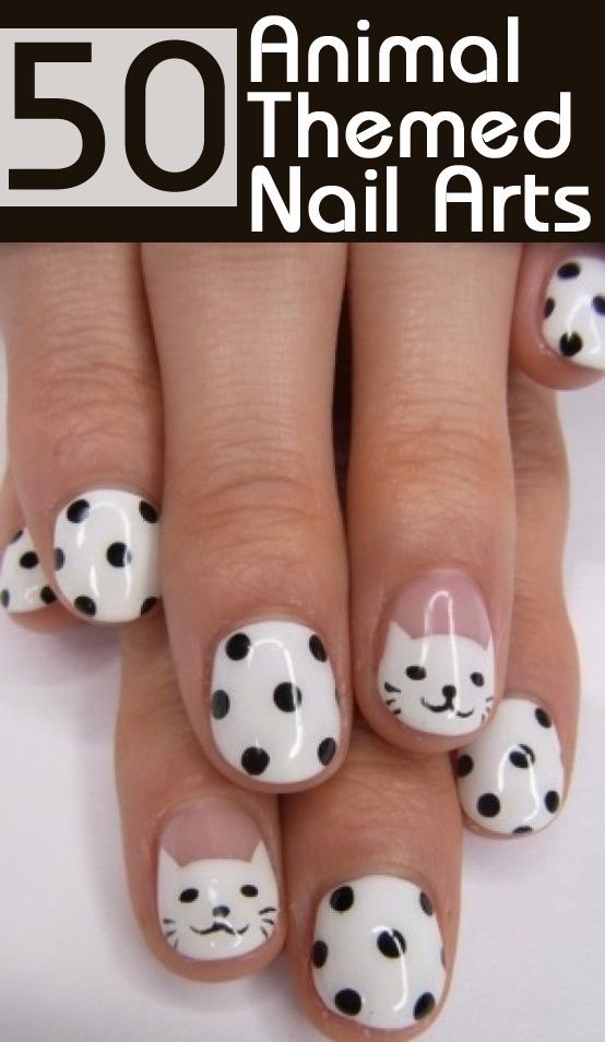 50 Animal Themed Nail Arts #nails #nailart #naildesigns
