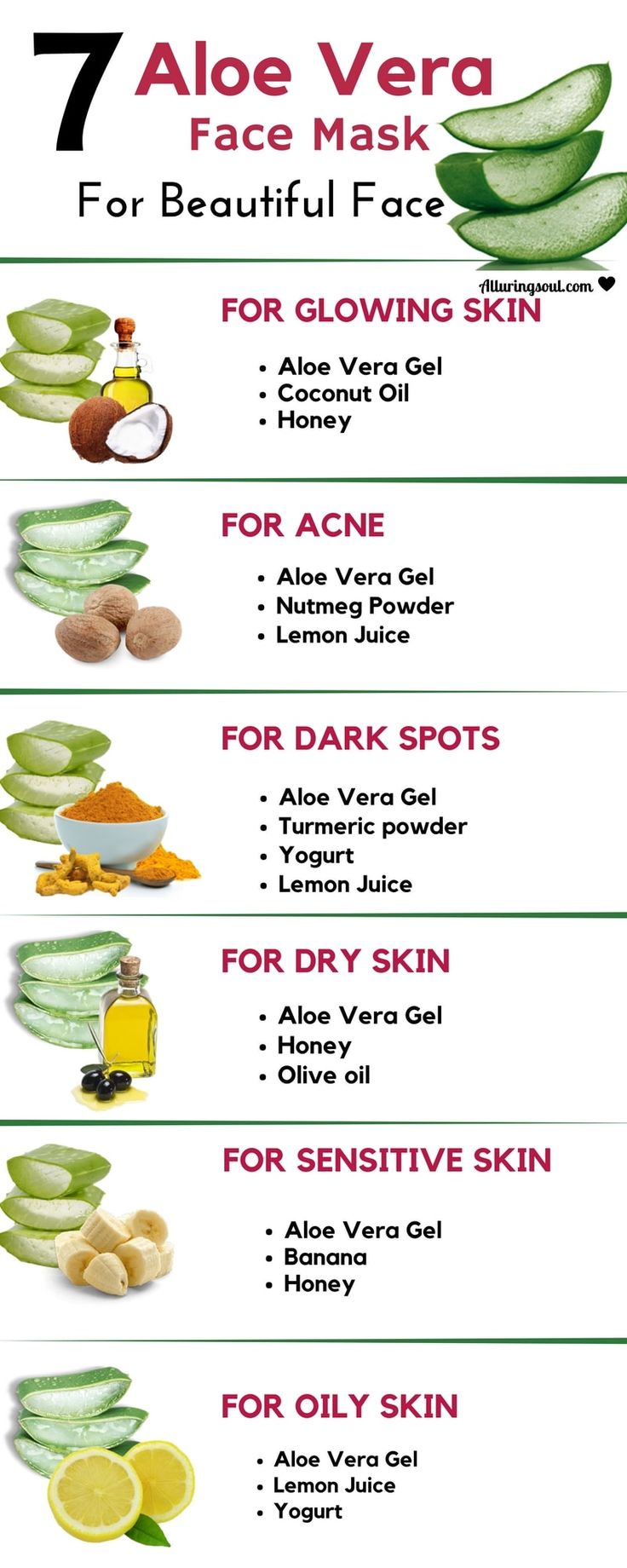 Aloe Vera Face Mask helps every skin problems. It treats acne, dry skin, oily sk...