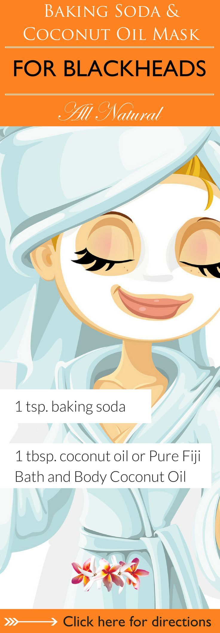 Baking Soda and Coconut Oil Mask For Blackheads Recipe | This face mask acts lik...