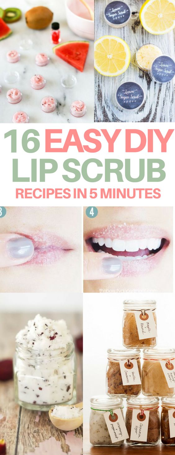 Cheap & EASY diy lip scrub recipes I need to try. Exactly what my chapped li...