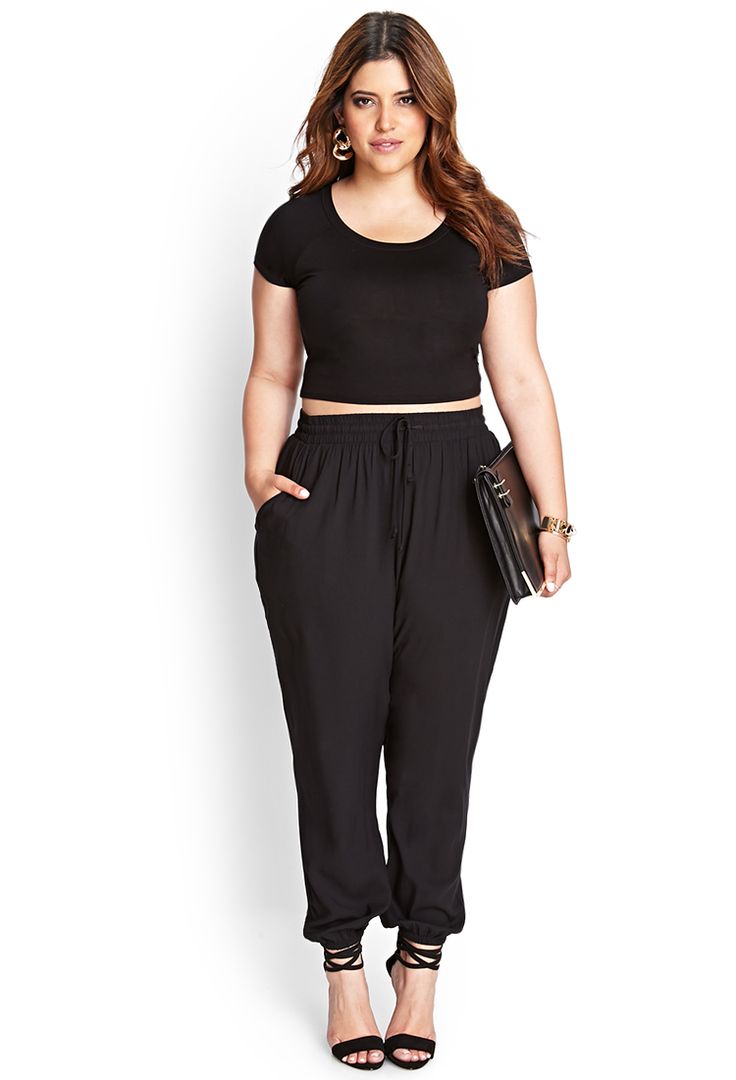 Crop tops for the curvy girl. Pair with jogger or harem pants, a maxi skirt, or ...