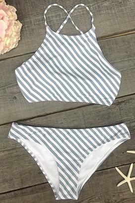 Cupshe Stripe Season Tank Bikini Set