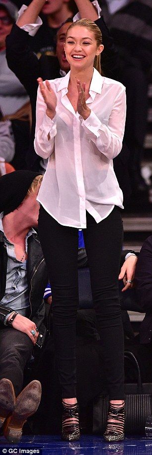 Gigi Hadid kisses Cody Simpson at basketball game #dailymail