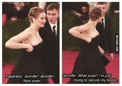 Just Jennifer Lawrence being herself as usual