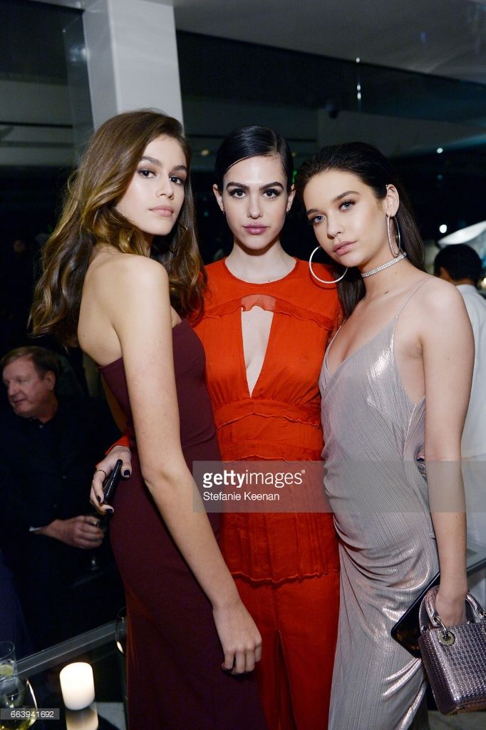 Kaia Jordan Gerber, Amelia Hamlin and Amanda Steele attend The Daily Front Row a...