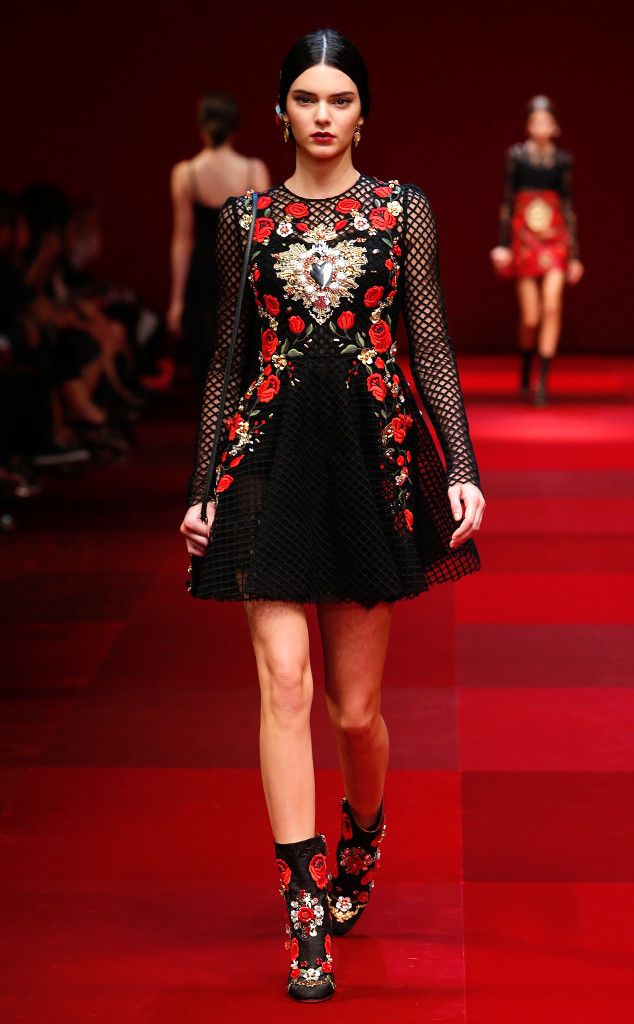 Kendall Jenner Is Front and Center at Dolce & Gabbana's Milan Fashion Week S...