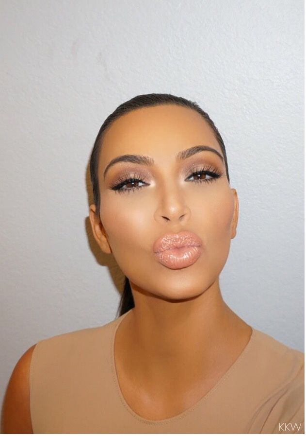 Kim Kardashian makeup, dewy makeup, makeup by Mario.
