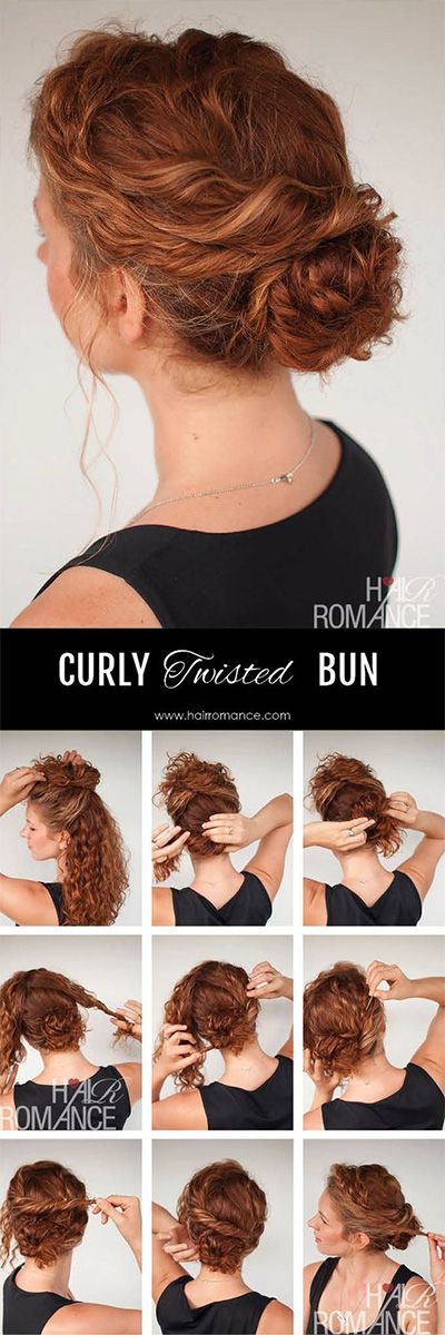 Lots of easy up dos for curly hair