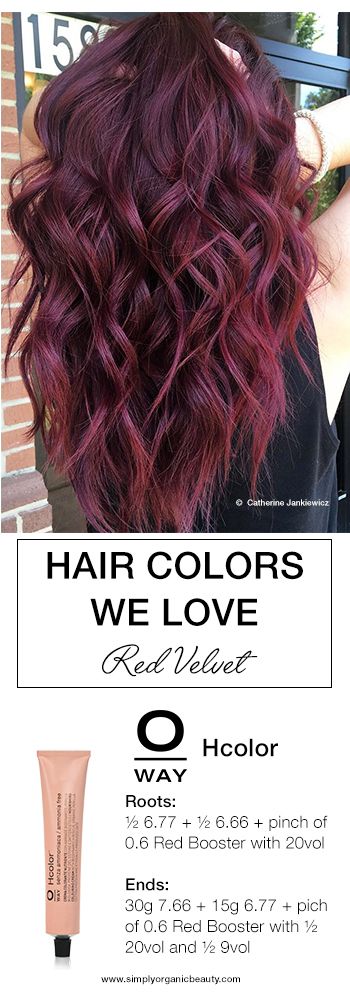 Red Velvet hair color is a delicious blend of red and violet. Perfectly accompli...