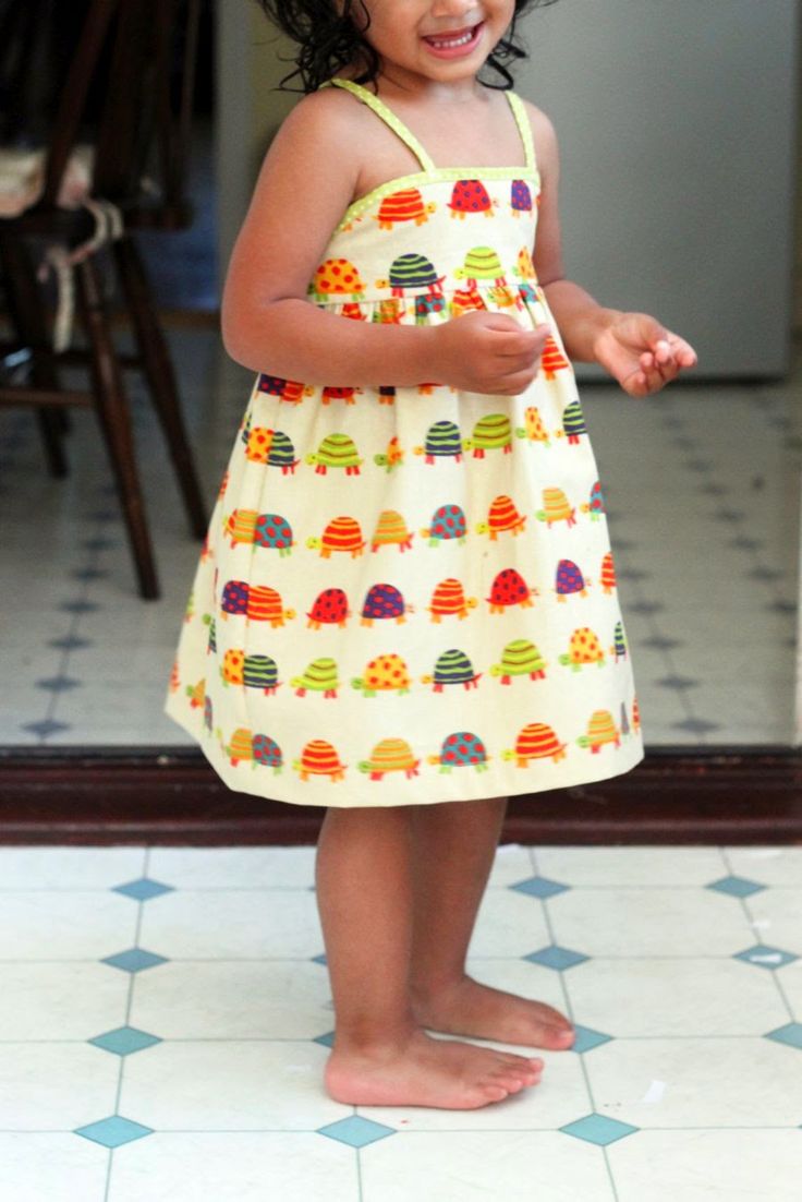 Simple Summer Dress for Girls - Follow this tutorial to learn how to sew a dress...