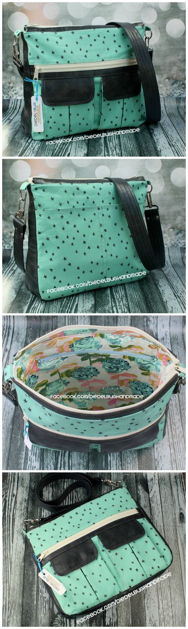Sydney CrossBody bag sewing pattern.  The perfect balance of form and function, ...