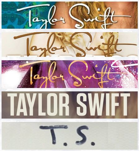 Taylor Swift album font evolution|| I hope she uses the Satisfaction font again ...
