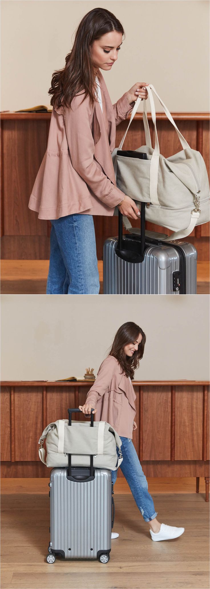 The Catalina Deluxe womens canvas weekender bag. Designed to be ultra lightweigh...