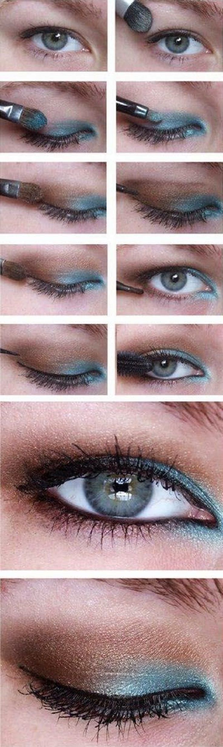 The rule for hooded eyes stands that you should use only mat colors, and shouldn...