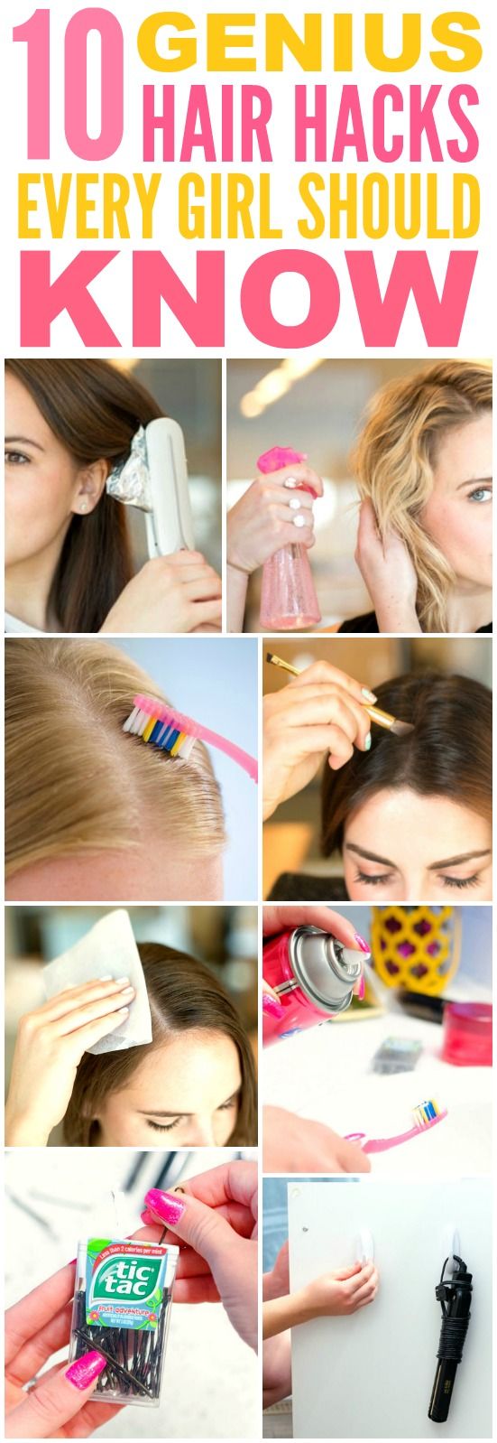These 10 genius hair hacks every girl should know are THE BEST! I'm so glad ...