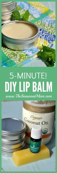 This 5-Minute DIY Lip Balm only needs 3 ingredients and a microwave! So easy, so...