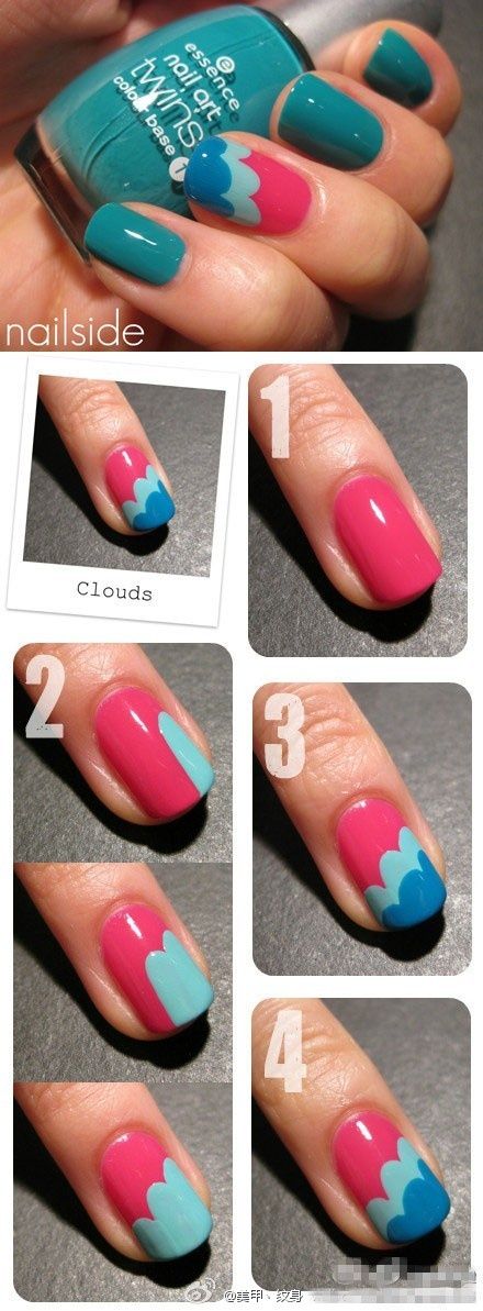 This design is very simple and cute nail art design god for long or short nails....