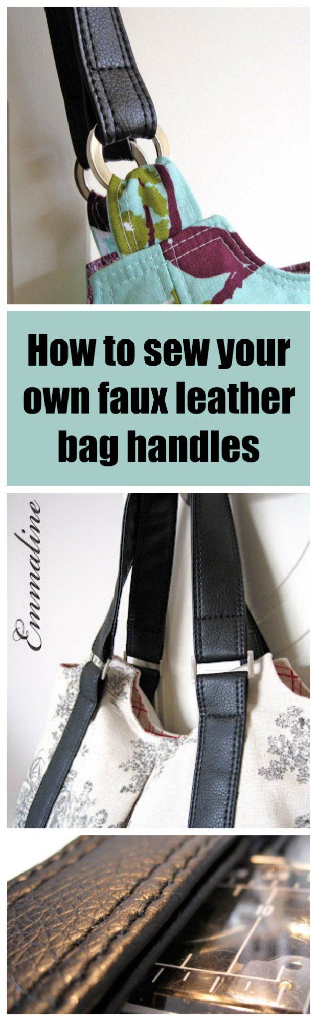 This is the ULTIMATE tutorial for how to make your own faux leather handbag stra...