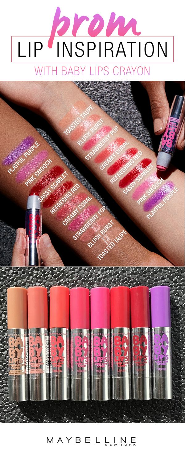 Want to rock an easy lip for your prom makeup look?  Baby Lips Crayon offers the...