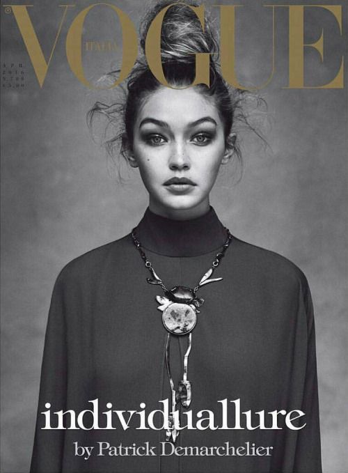 runwayandbeauty: Gigi Hadid wearing Valentino for Vogue Italia April 2016. (Cove...