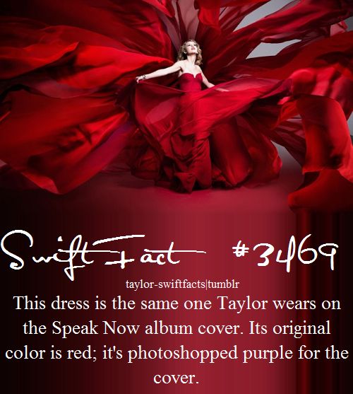 taylor swift facts. Ohhhh. I was always confused if it was red or purple, but no...