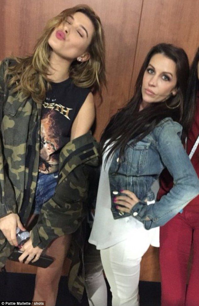 Three's a party: The singer's on and off gal Hailey Baldwin also attende...