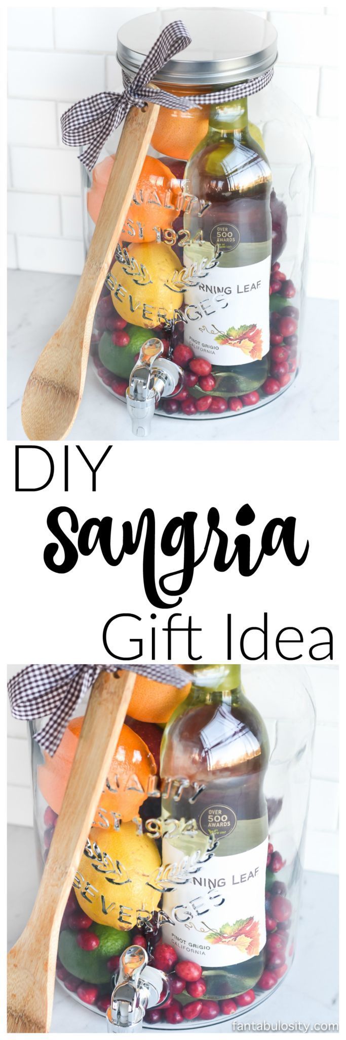 Aw, how cool is this! DIY Gift Idea: Sangria for Friends, housewarming, for wome...